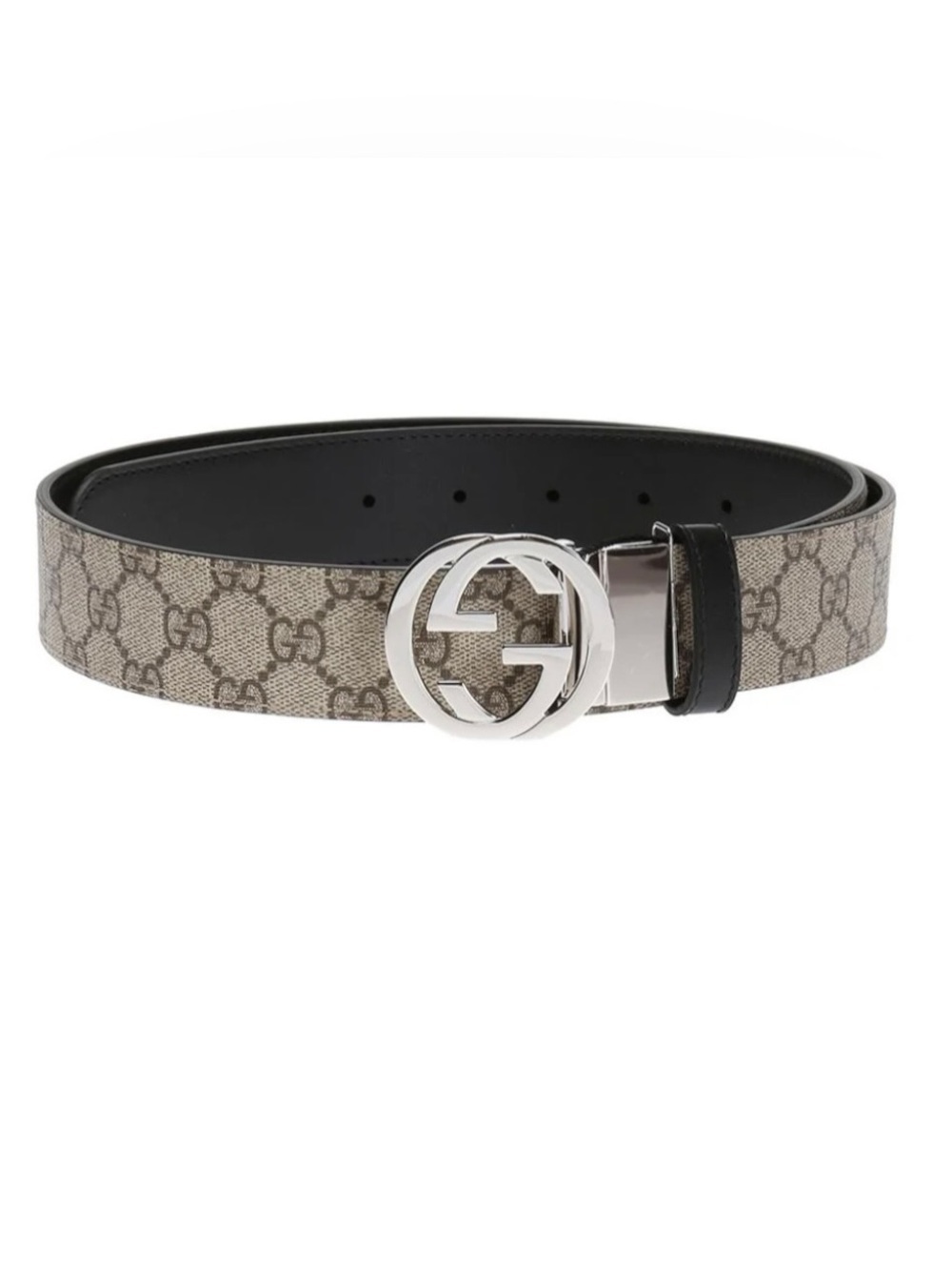 Men's Gucci GG Supreme belt interlocking G buckle size 80/32 inches made Italy